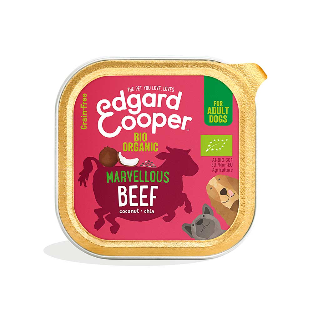 Alimento cane Adulto Bio Manzo 100g Edgard Cooper