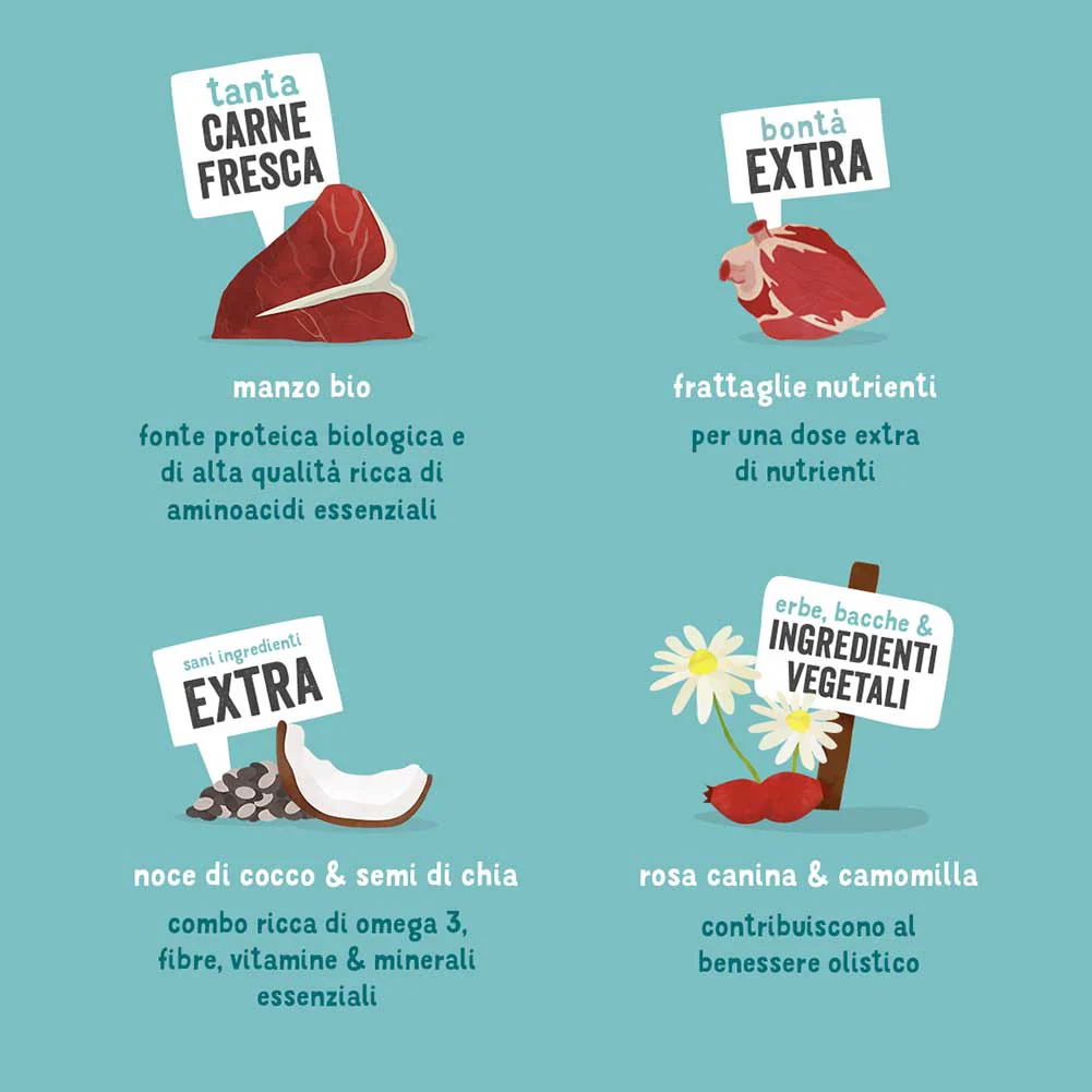 Alimento cane Adulto Bio Manzo 100g Edgard Cooper - Image 2