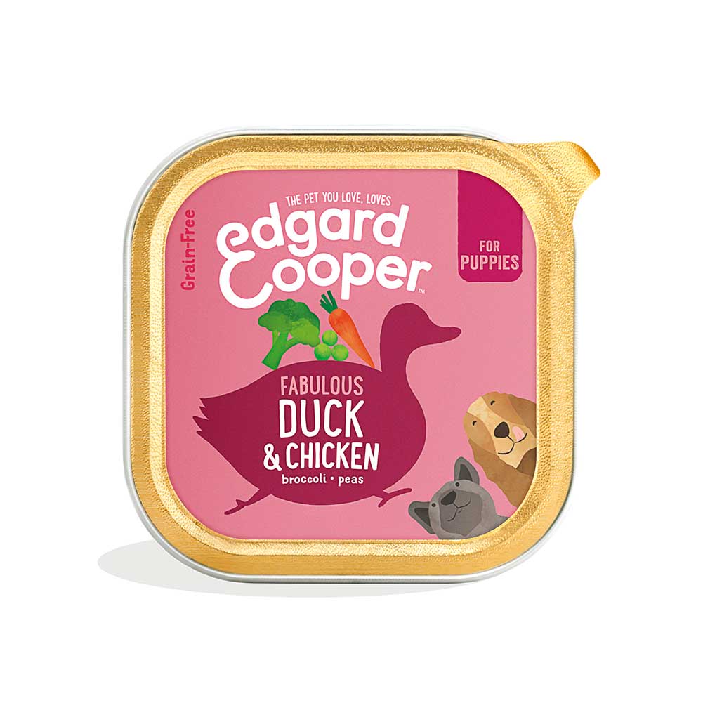 Alimento cane cucciolo Anatra e Pollo Edgard Cooper 150 g