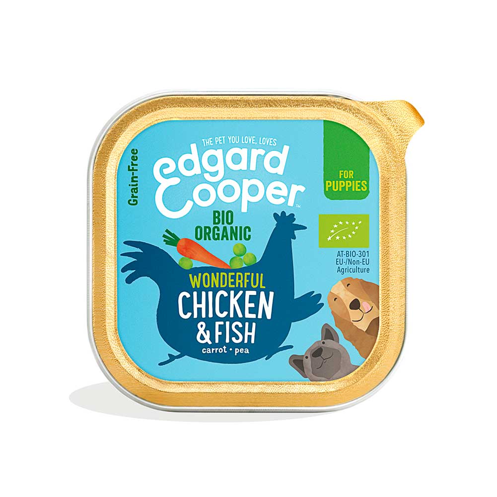 Alimento cane cucciolo Bio Pollo e Pesce 100g Edgard Cooper