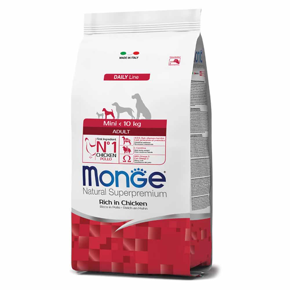 Alimento cane Monge Mini adult pollo 3kg