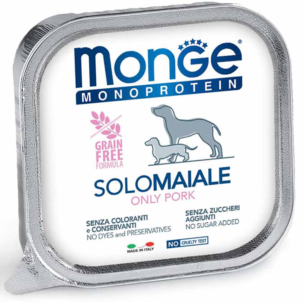 Alimento cane Monge monoprotein solo maiale 150g
