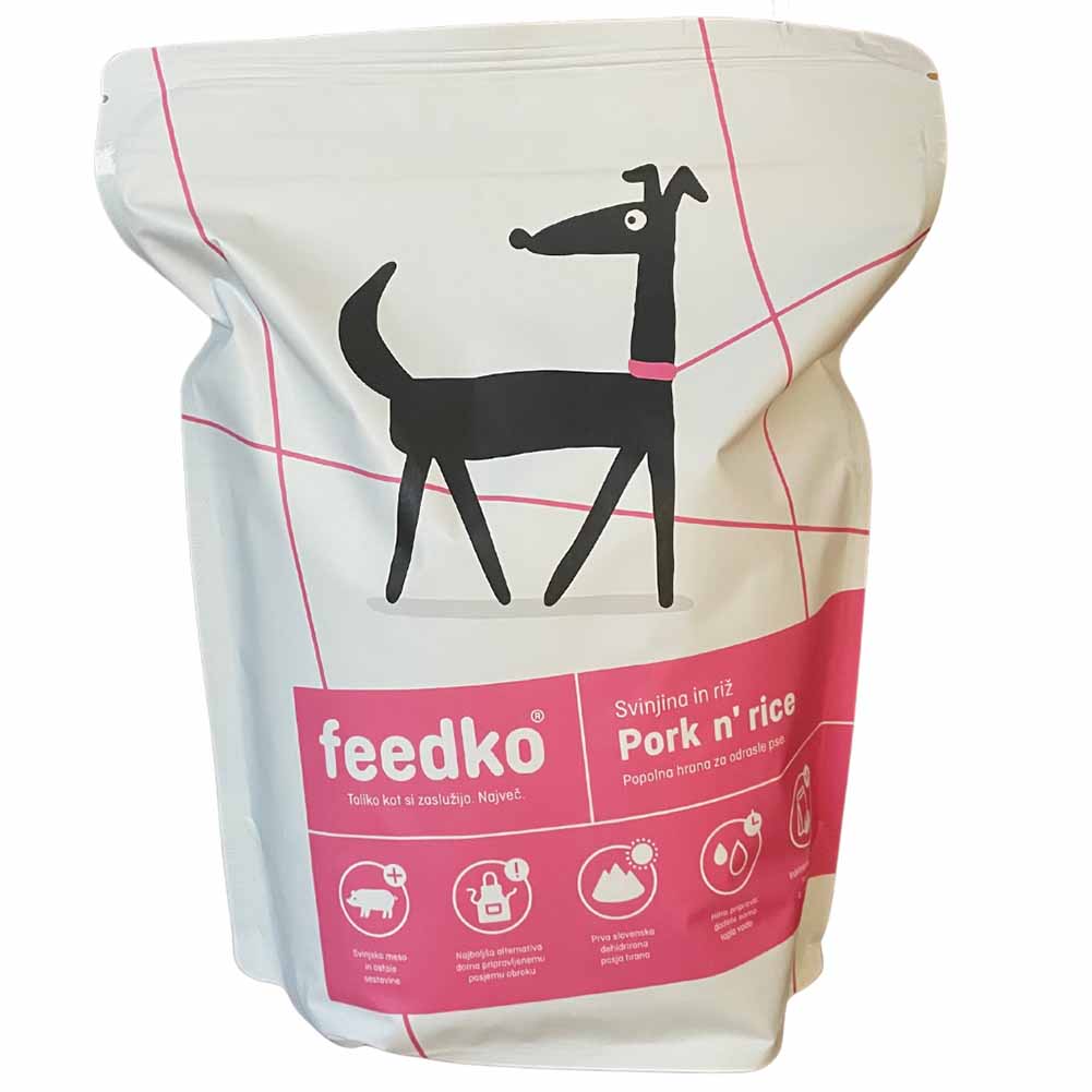 Alimento disidratato per cani Feedko maiale e riso 1,35kg - Image 3