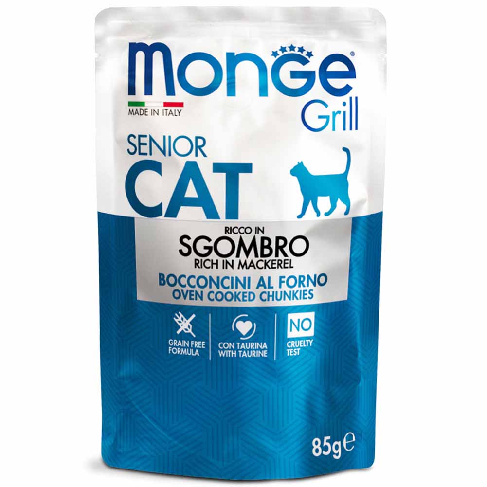 Alimento gatto Monge Grill Senior Sgombro 85g