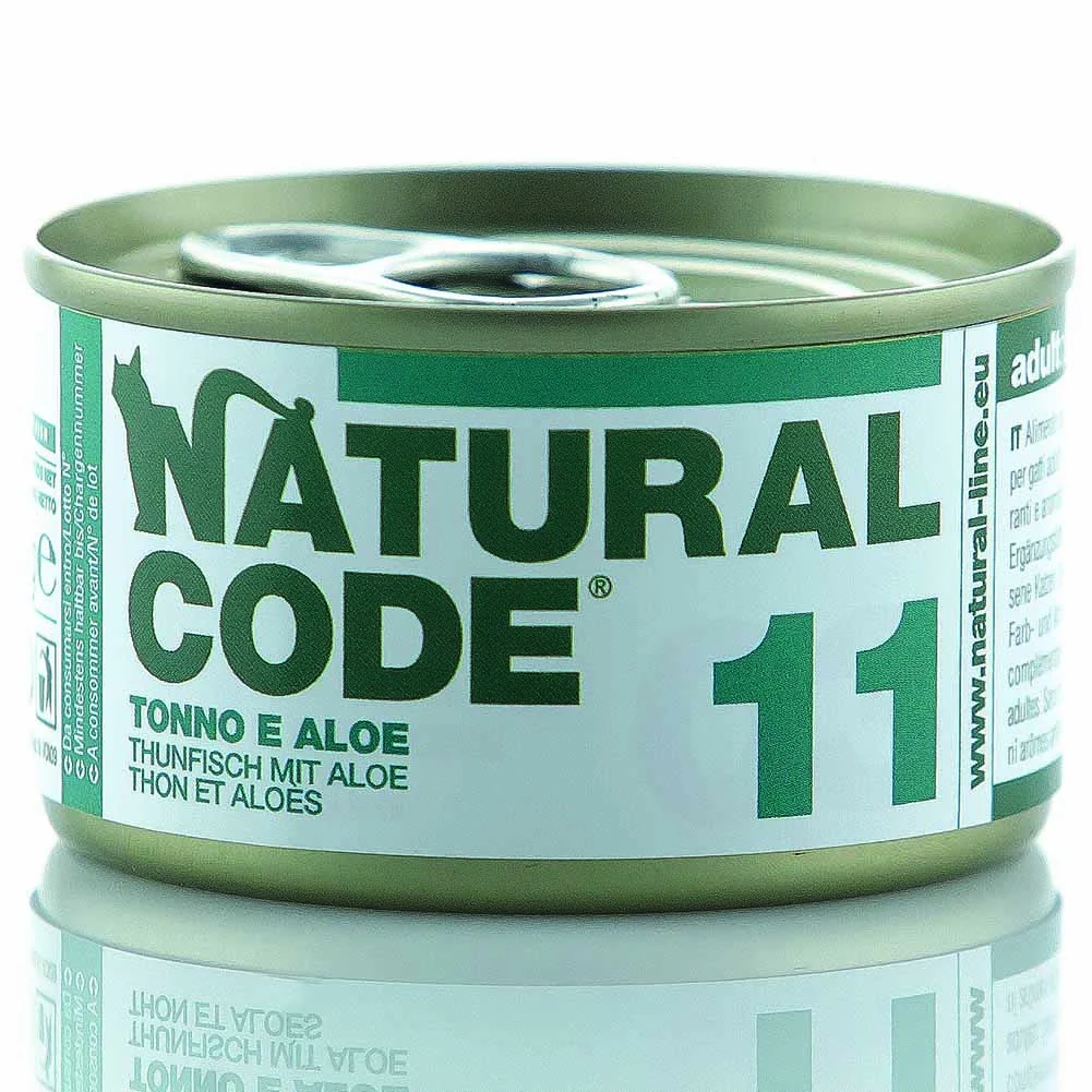 Lattine Natural Code NC11 Tonno e Aloe Alimento Umido per Gatti Adulti 85g