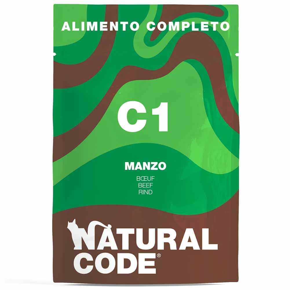 Busta Natural Code C1 Manzo Alimento Umido per Gatti Adulti 70g