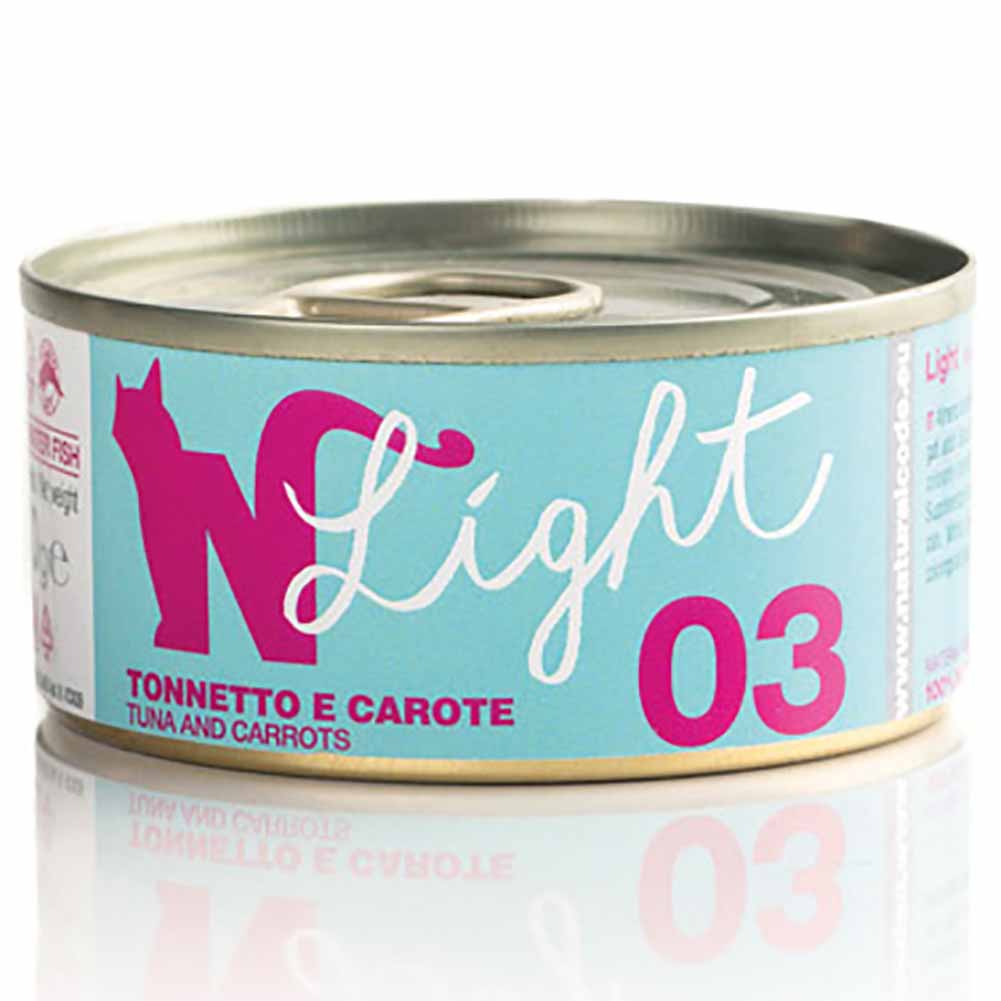 Multipack Natural Code Light 03 Tonnetto e Carote Alimento per Gatti 4x70g - Image 2