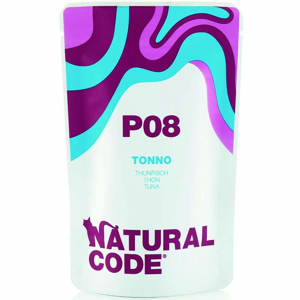 Busta Natural Code P08 Tonno Alimento Umido per Gatti in Gelatina 70g