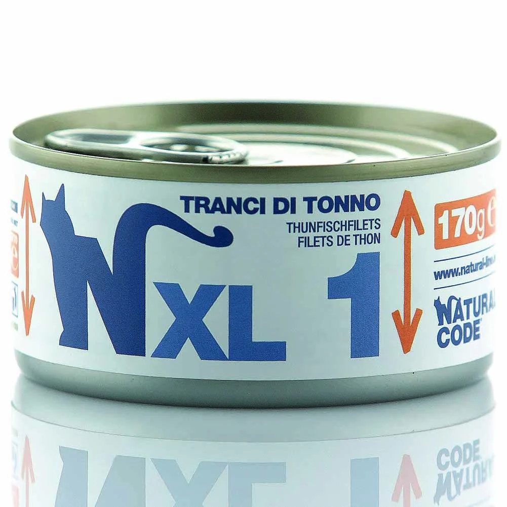 Lattine Natural Code XL01 Tranci di Tonno Alimento Umido per Gatti Adulti 170g