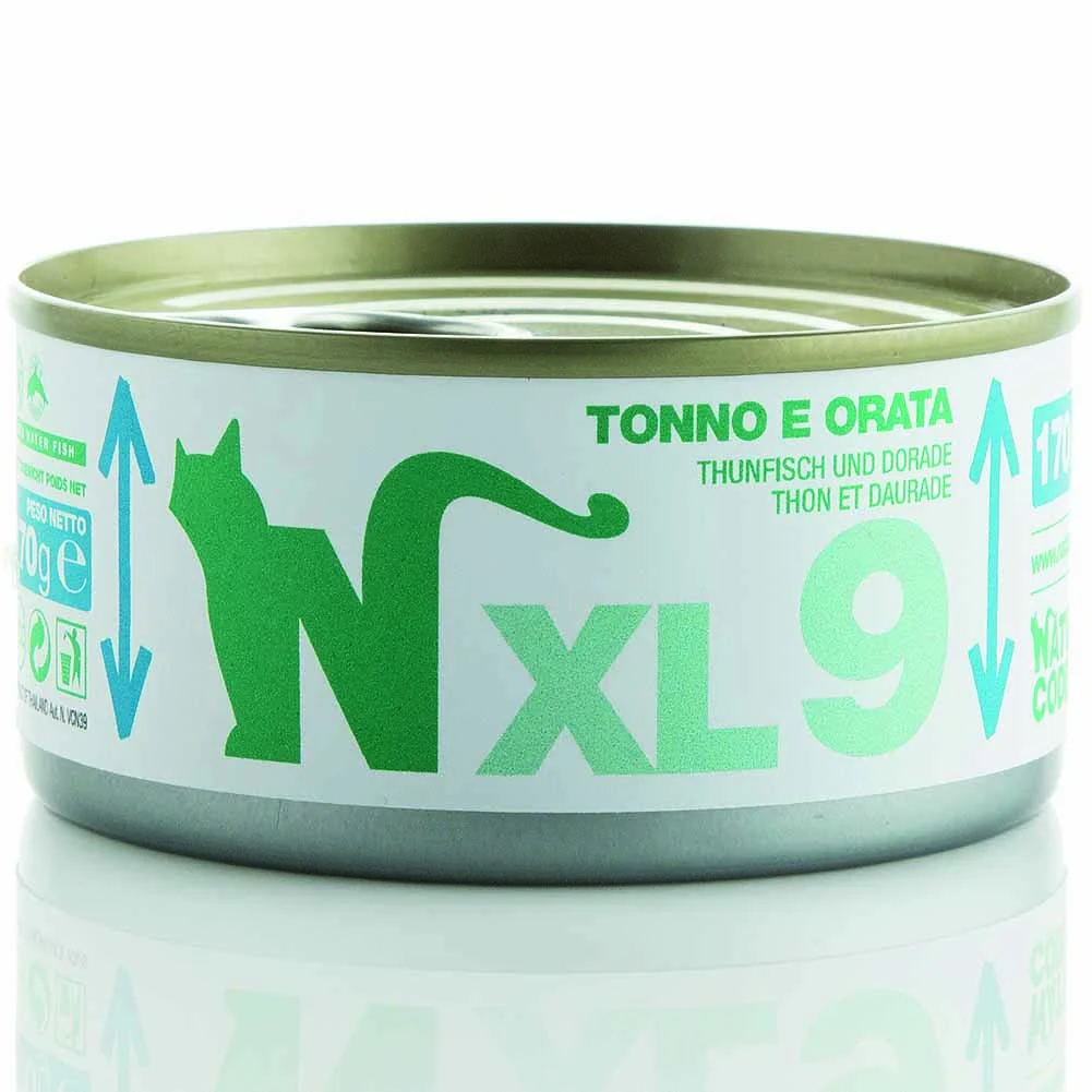 Lattine Natural Code XL09 Tonno e Orata Alimento Umido per Gatti Adulti 170g