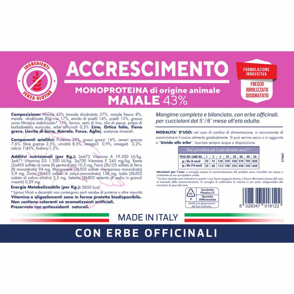 Alimento secco cane accrescimento maiale Vet Line - Image 2