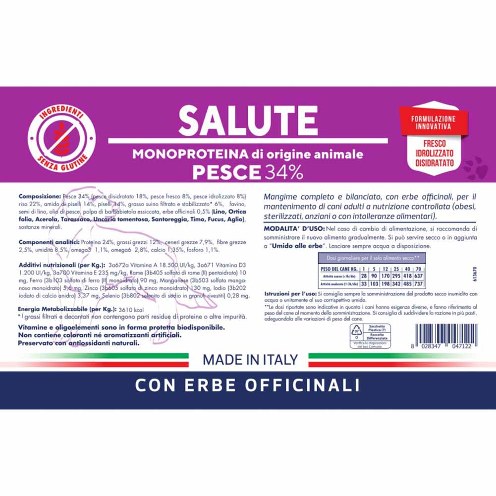 Alimento secco cane adulto Salute pesce Vet Line - Image 2