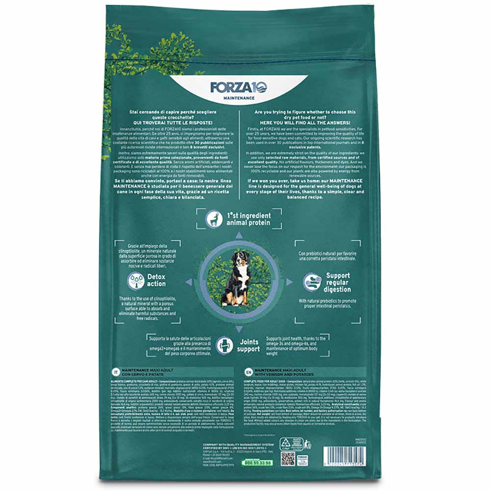 Alimento secco per cani Forza10 Adult Maxi Cervo e Patate 12 kg - Image 2