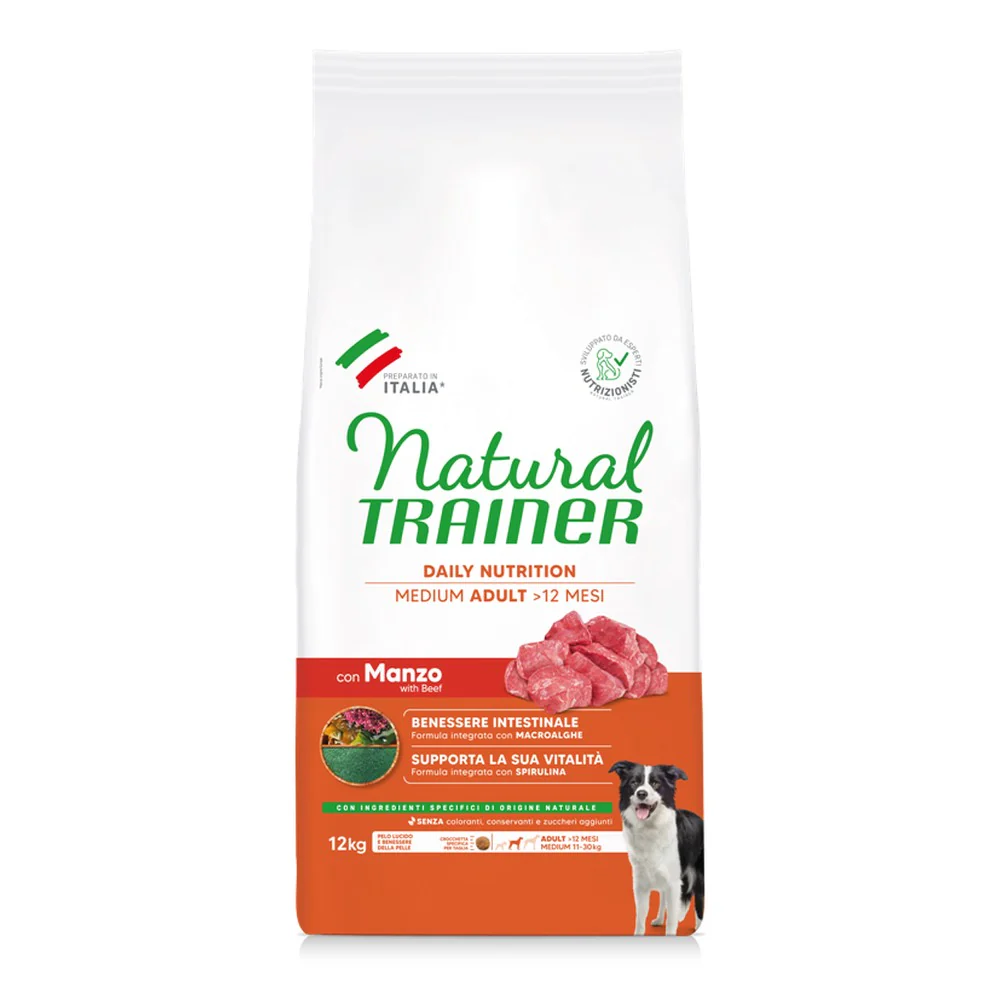 Alimento secco per cani Natural Trainer Adult Medium Manzo 12 kg - Image 3