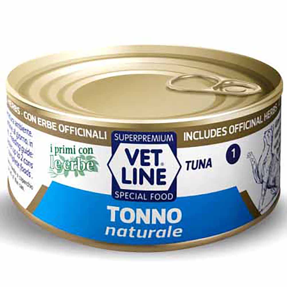Alimento umido gatto adulto tonno naturale 70g Vet Line
