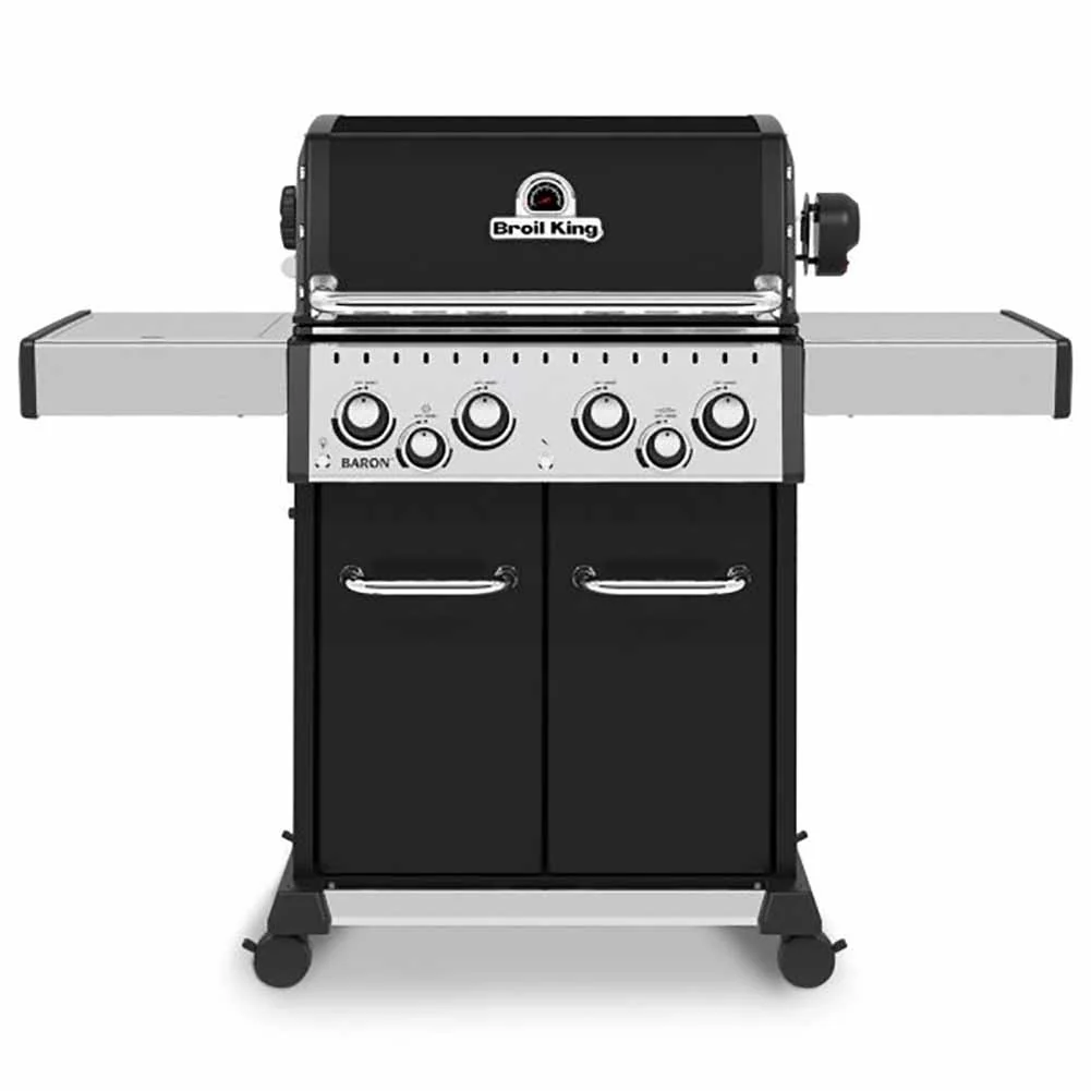 Broil King Baron 490 Barbecue a gas con fornello laterale e girarrosto