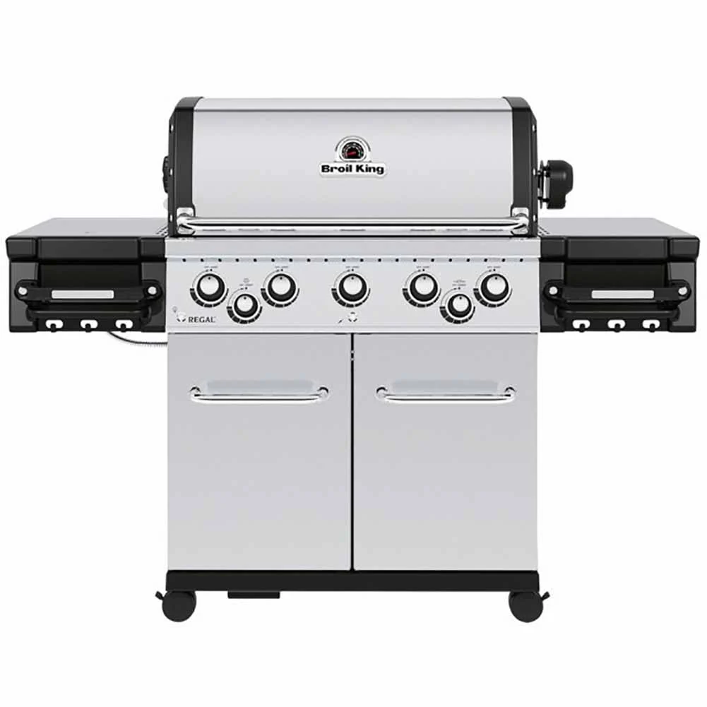 Broil King Regal S 590 Barbecue a gas in acciaio inox con 5 bruciatori e girarrosto
