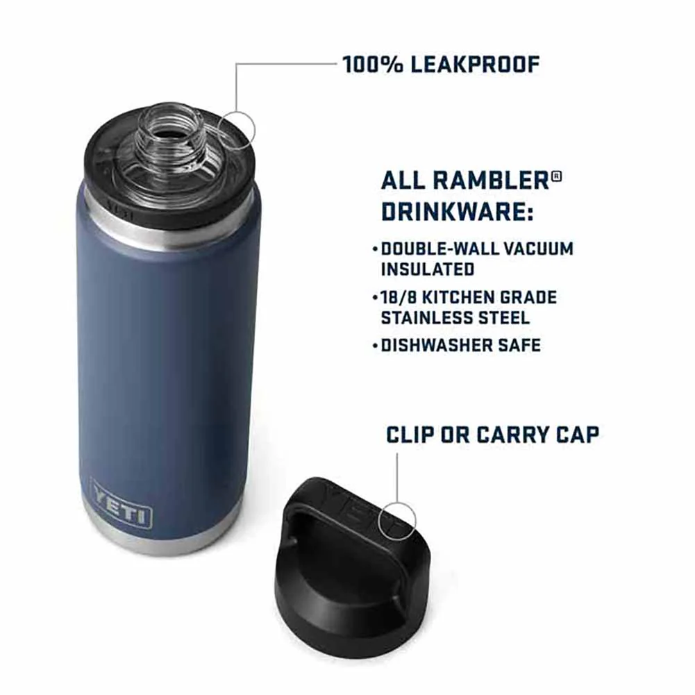 Borraccia Termica Yeti Rambler nera 1065ml con tappo chug - Image 3