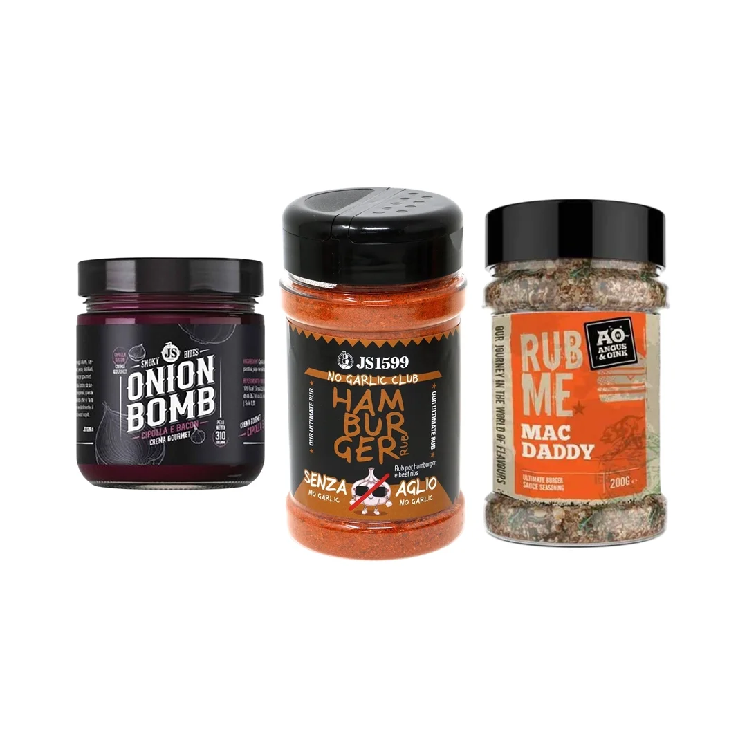 Box Ricetta Bomb Mac Burger – Rub Hamburger, Rub per Salsa Burger e Salsa Onion Bomb - Image 2