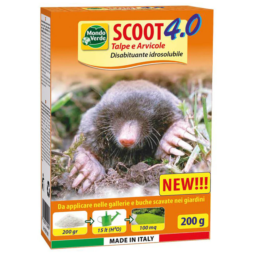 Disabituante Scoot 4.0 per talpe e arvicole 200g Mondo Verde
