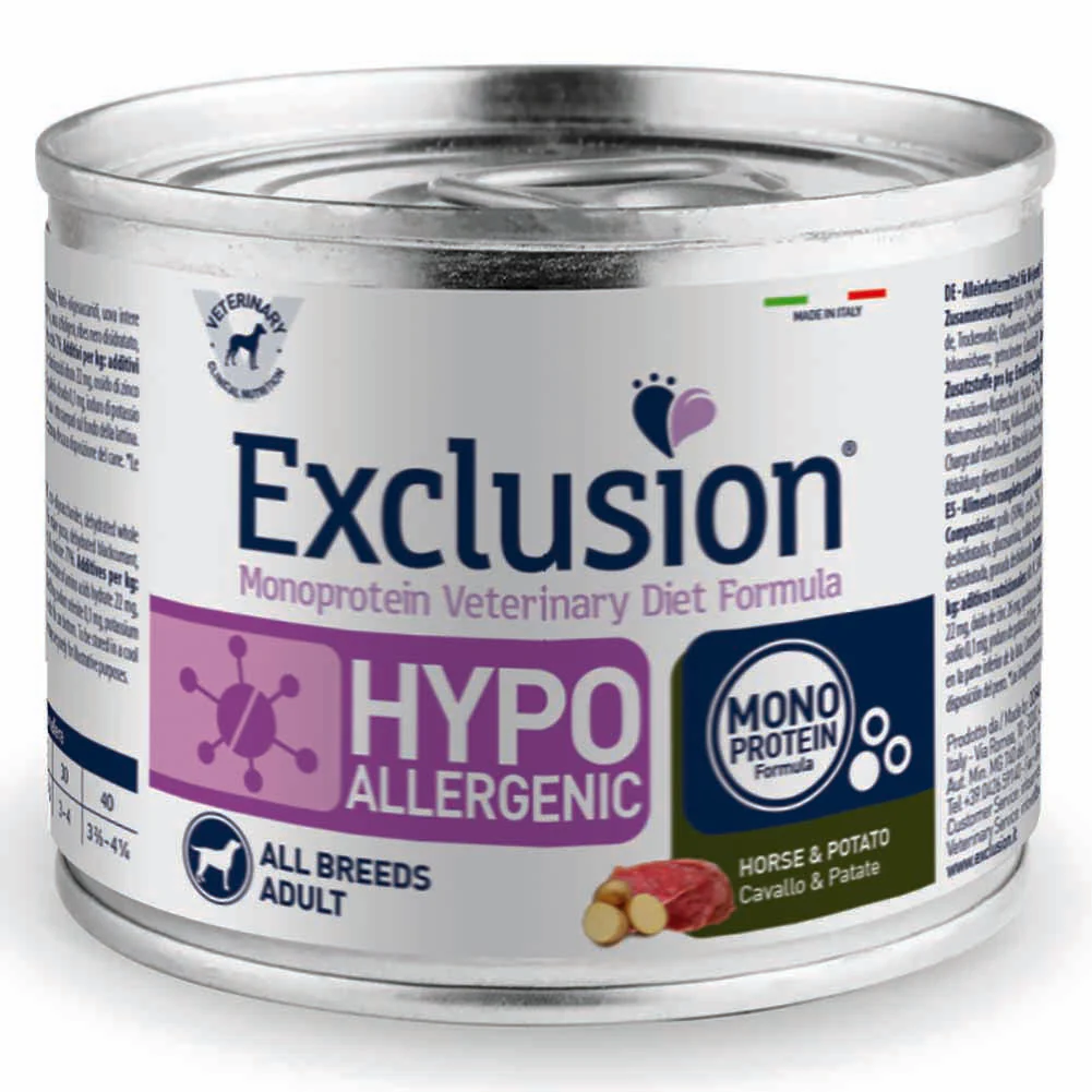 Exclusion Hypoallergenic Cavallo e Patate 200g per Cani Adulti