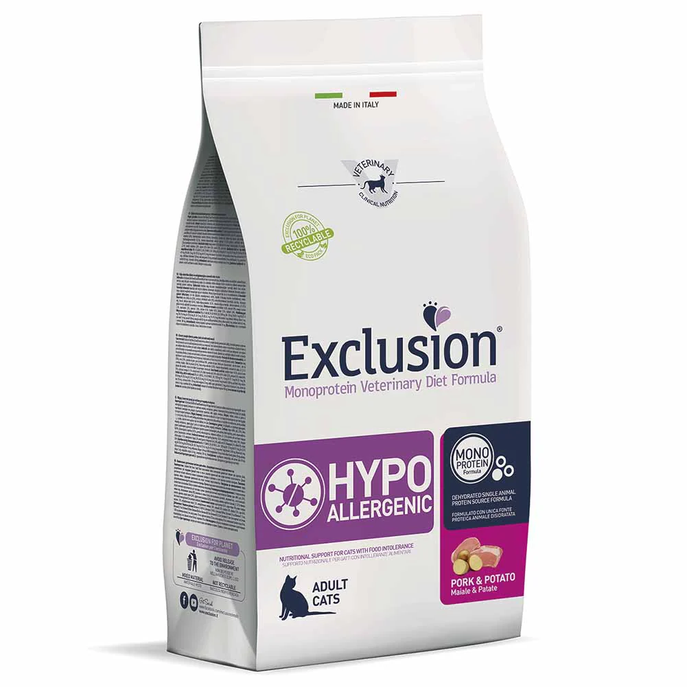 Exclusion Hypoallergenic Maiale e Patate 85g per Gatti Adulti