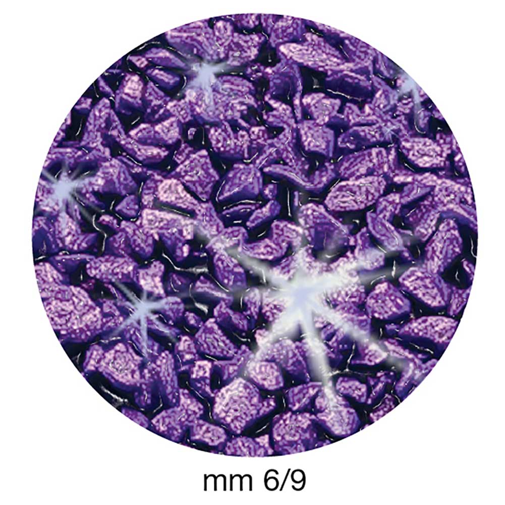 Ghiaia per acquari Viola con glitter 2kg