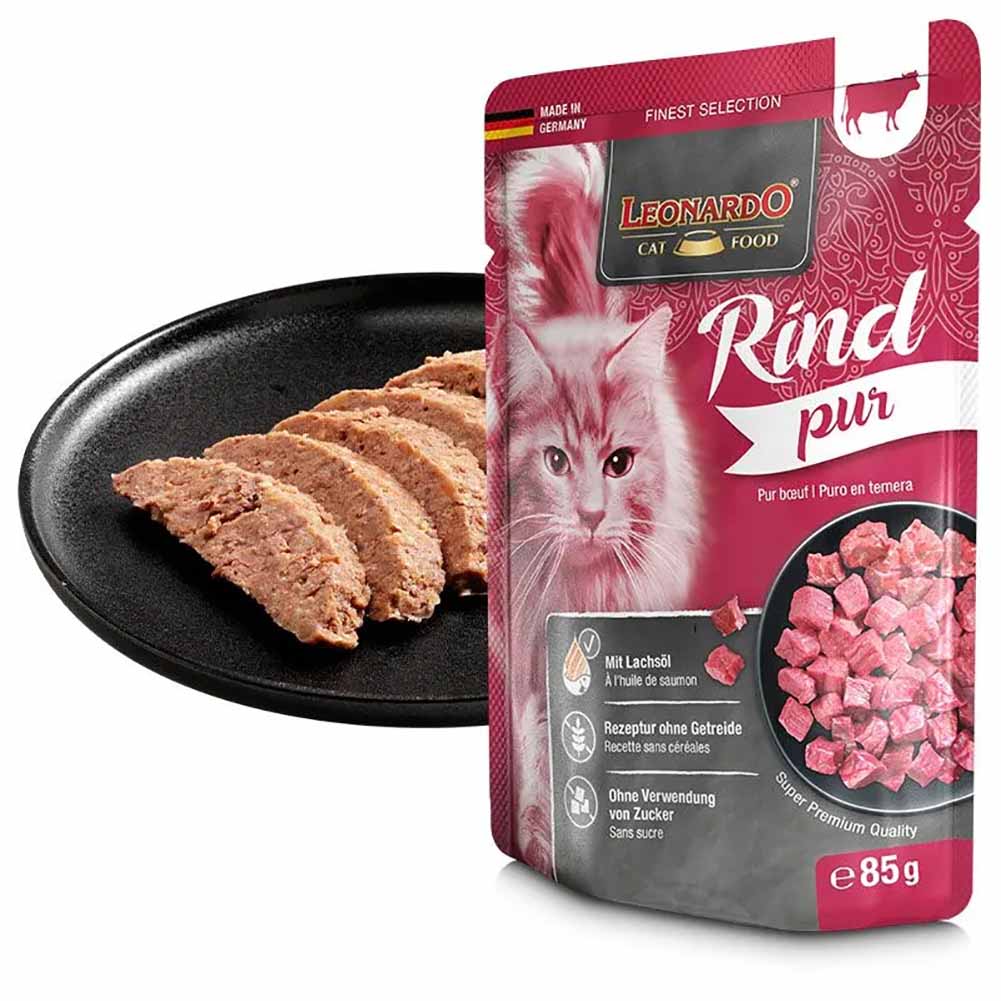 Leonardo Cat Puro Manzo 85g Alimento Umido gatto - Image 2