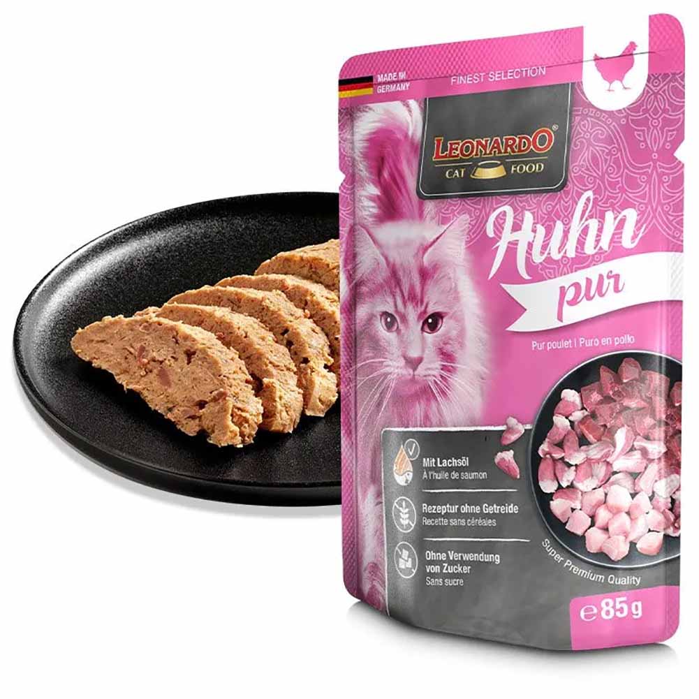 Leonardo Cat Puro Pollo 85g Alimento Umido gatto - Image 2