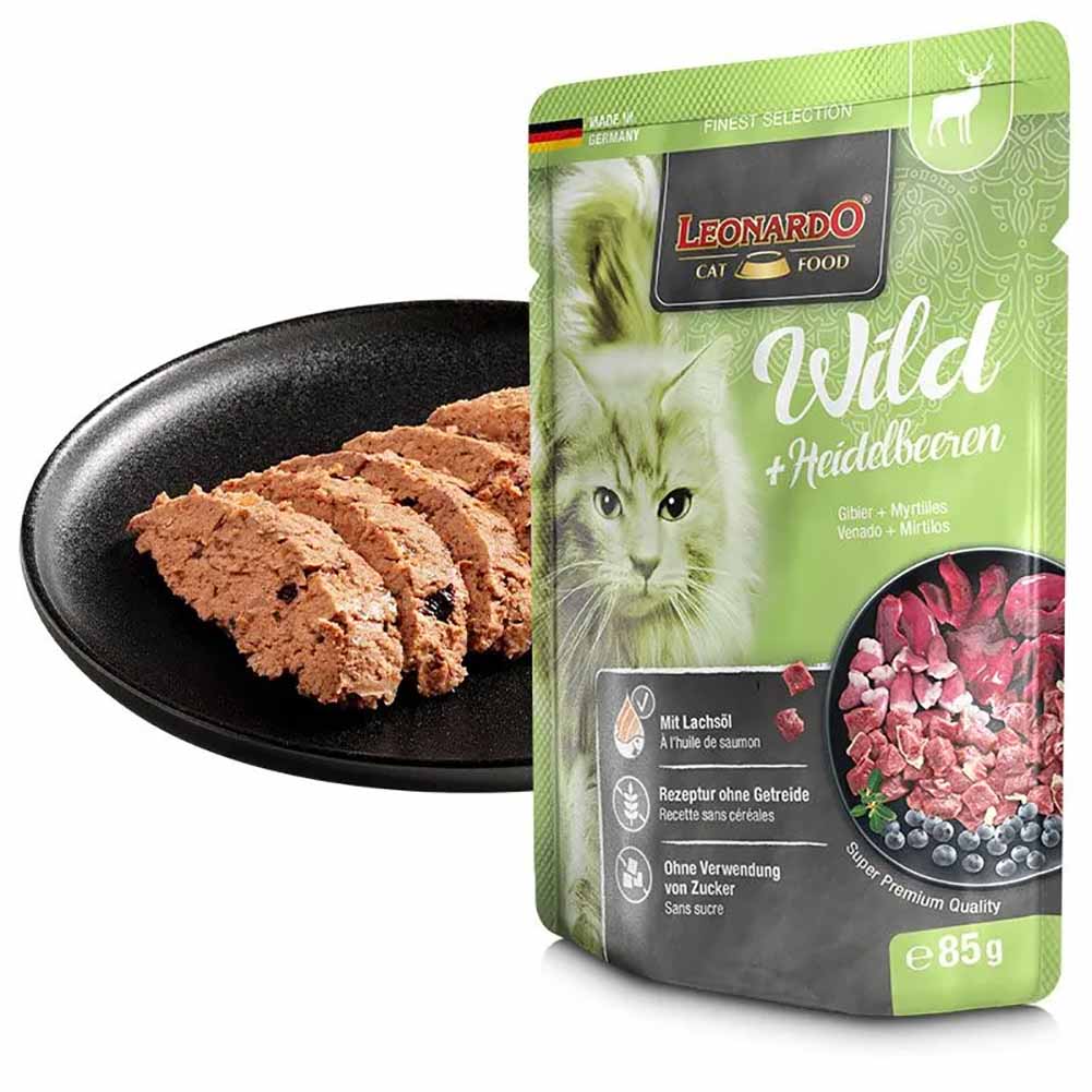 Leonardo Cat selvaggina e mirtilli 85g Alimento Umido gatto - Image 2