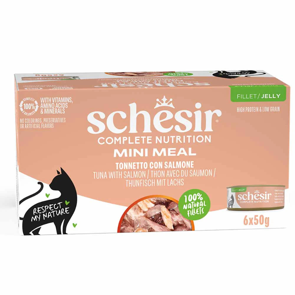 Schesir Complete Nutrition Tonnetto con salmone lattina 6x50g jelly