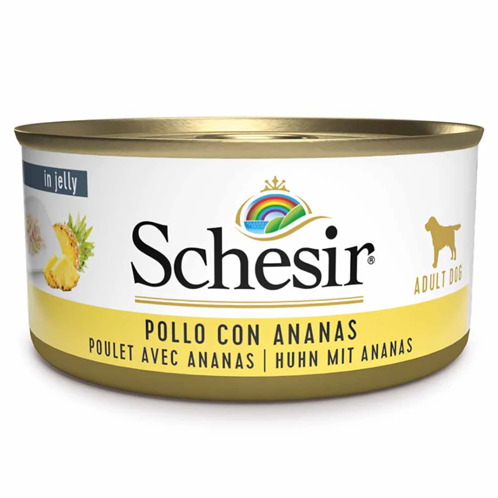 Schesir for Dogs Pollo Con Ananas lattina 150g jelly