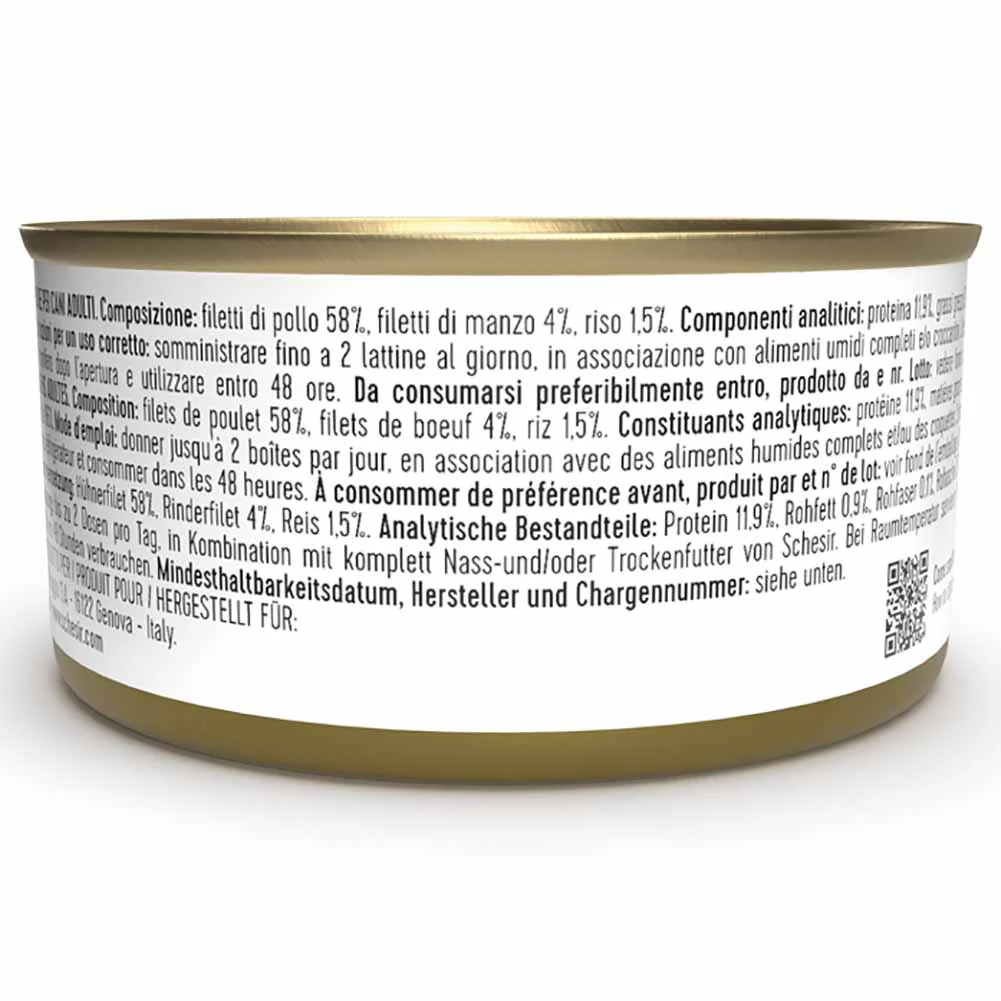 Schesir for Dogs Pollo Con Manzo lattina 150g jelly - Image 2