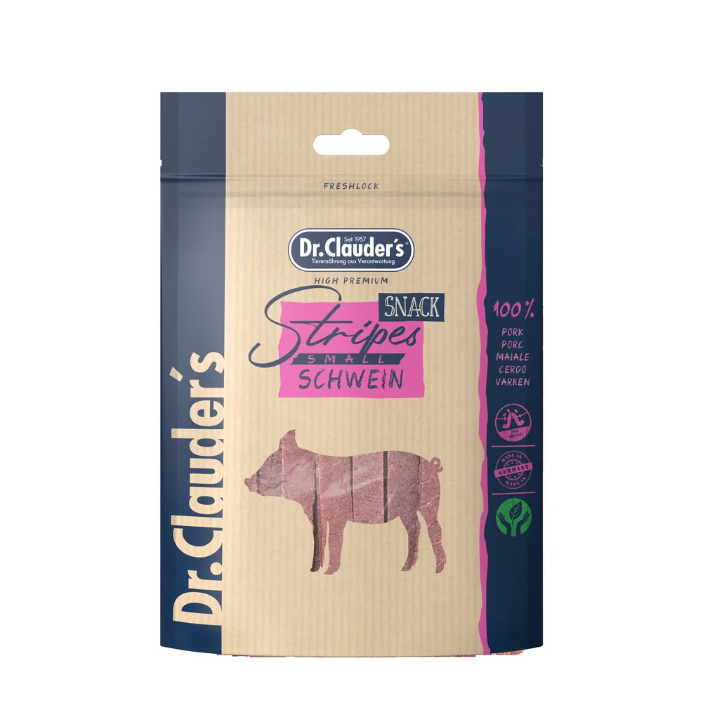 Snack Dr.Clauder s Trainee Strips Maiale per Cani e Gatti 80g