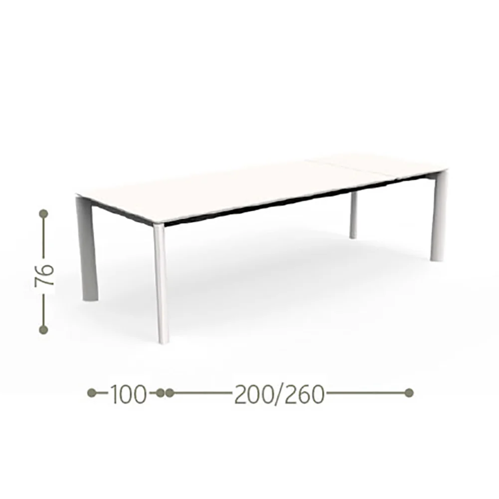 Tavolo allungabile Milo Bianco 200/260x100cm Talenti - Image 2