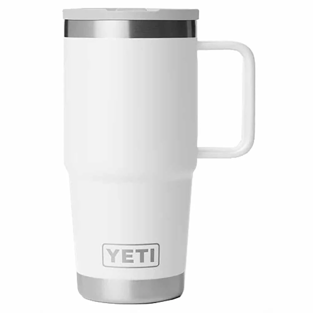 Tazza viaggio Rambler Yeti bianca con cannuccia 595 ml