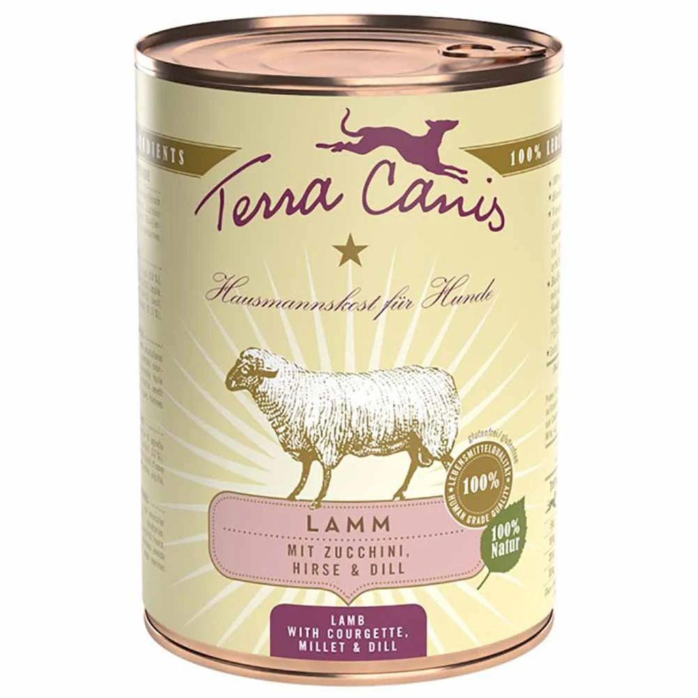 Terra Canis Classic Agnello con Zucchine Miglio e Aneto 400g Cibo Umido per Cani