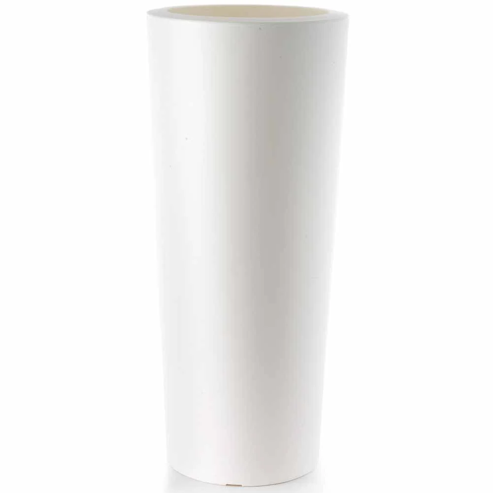 Vaso cono Teraplast Schio bianco con vasca interna diametro 40 cm