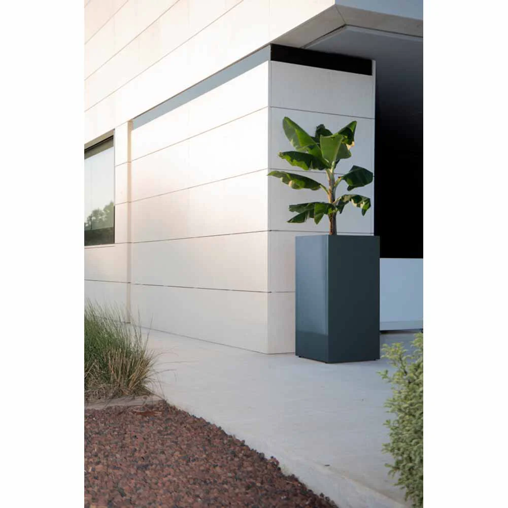 Vaso Herstera Metal planter Column Antracite 50x50x100cm 08977801 - Image 4
