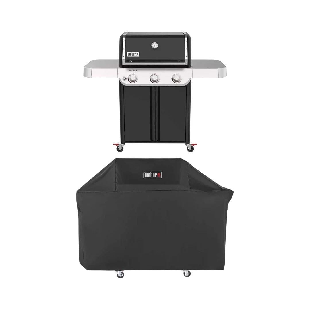 Weber Genesis E-315 nero barbecue a gas con copertura Premium