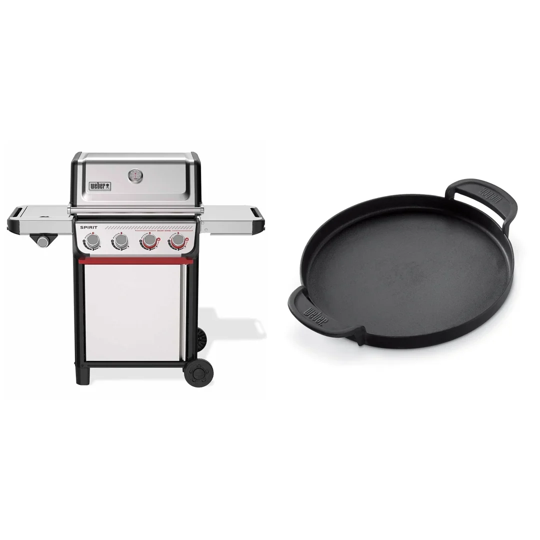 Weber Spirit S-435 barbecue a gas con Sear Zone e piastra in ghisa Gourmet Barbecue System