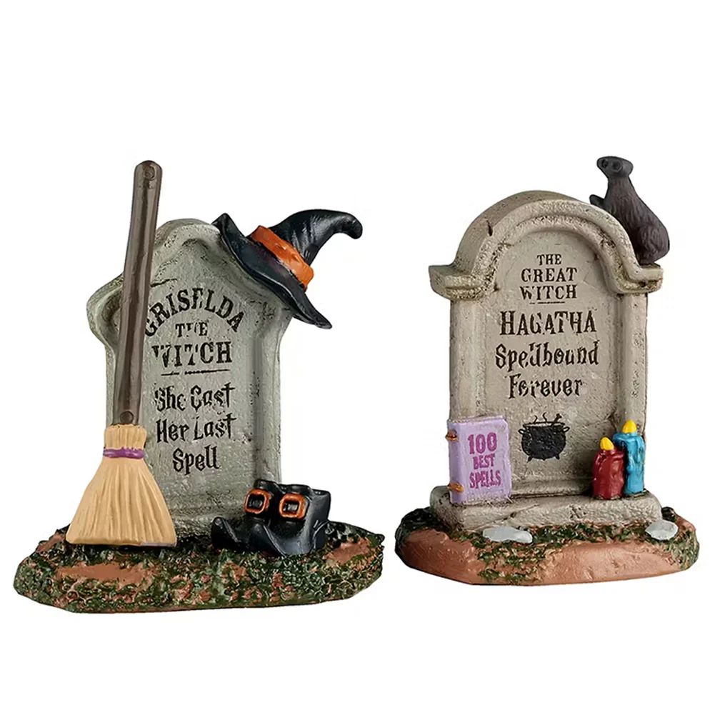 Witch Tombstones Spooky Town Lemax Cod 54445