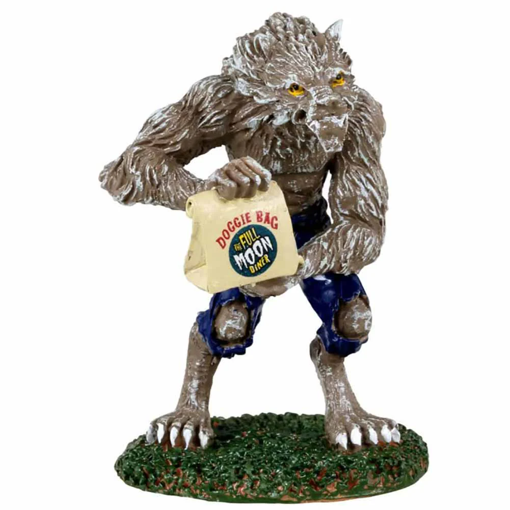 Wolfie Eats Out Spooky Town Lemax Cod 32200